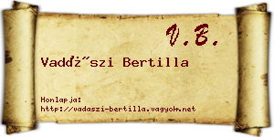 Vadászi Bertilla névjegykártya
