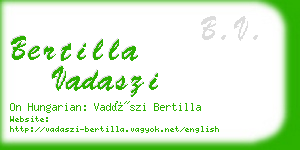 bertilla vadaszi business card
